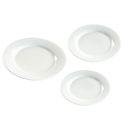 3 Assiettes rondes "Julia" 27cm, 24cm et 21cm